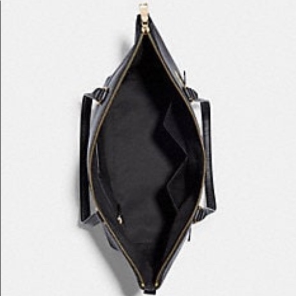 LIMITED EDITION 🔥Authentic COACH LEATHER with dairy embroidery zip top Tote - Picture 4 of 14